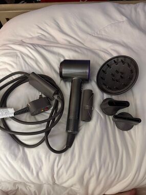 Dyson Supersonic-style Hair Dryer with Attachments - Gunmetal & Purple